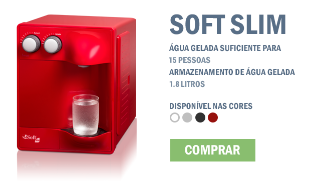 Purificador de Água Soft Fit Cereja - Refrigerado por Compressor